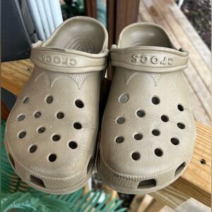 CROCS Kids Classic Clogs in Beige Tan